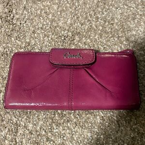 Coach Leather Magenta Wallet